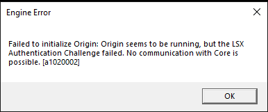 LSX Authentication Failed 错误